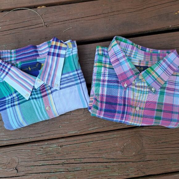 (Pair) Ralph Lauren Polo Shirts Men Size 3XL Multicolor Long Sleeve Shirts - Picture 15 of 15